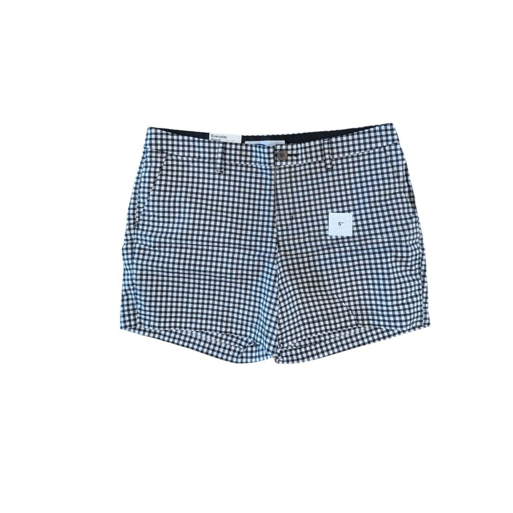 Old Navy Everyday Short Black White Plaid Size 12